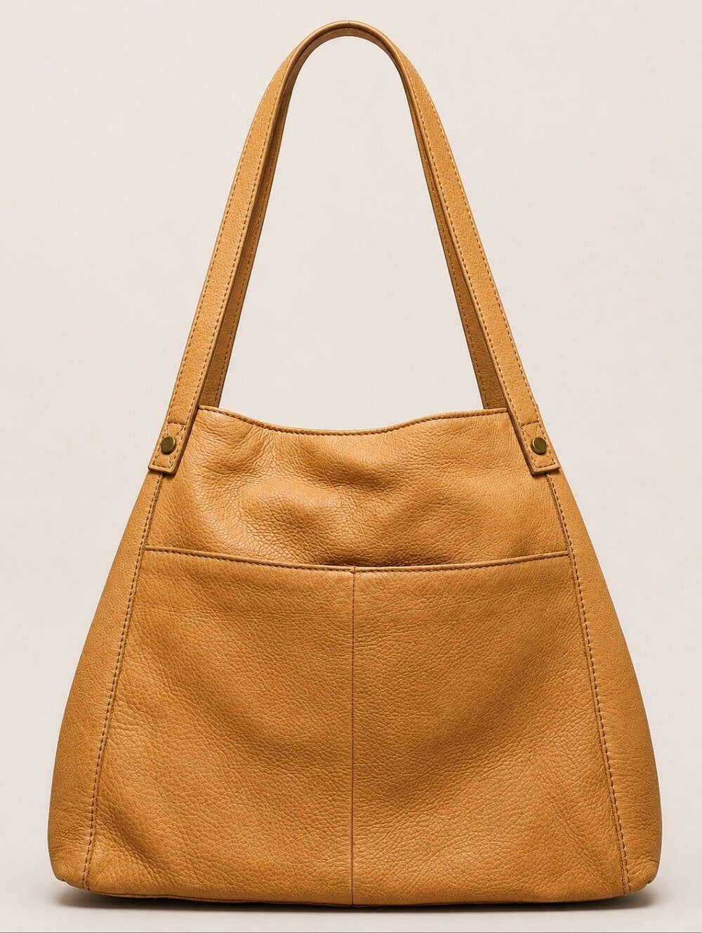 NWT American Leather Co. Genuine Leather Tote Bag – Camel Tan - Picture 2 of 4